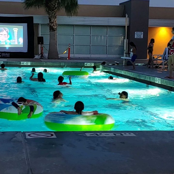 The First Swim/Movie Night For Families In Desert Hot Springs Considered A Success